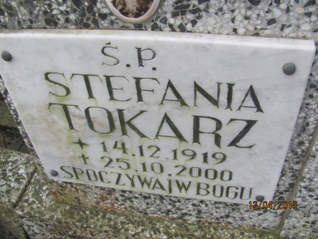 Stefania Tokarz 1919 Ustka - Grobonet - Wyszukiwarka osób pochowanych