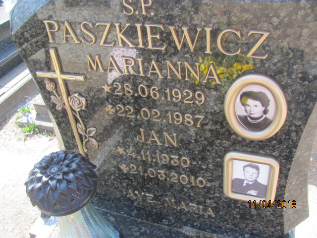 Jan Paszkiewicz 1930 Ustka - Grobonet - Wyszukiwarka osób pochowanych