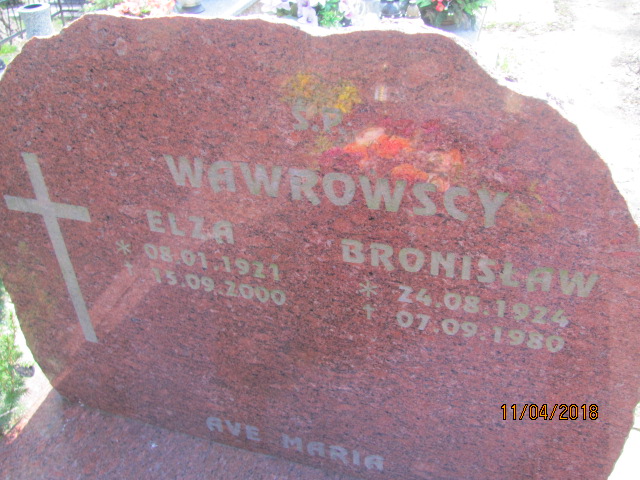 Grób Bronisław Wawrowski