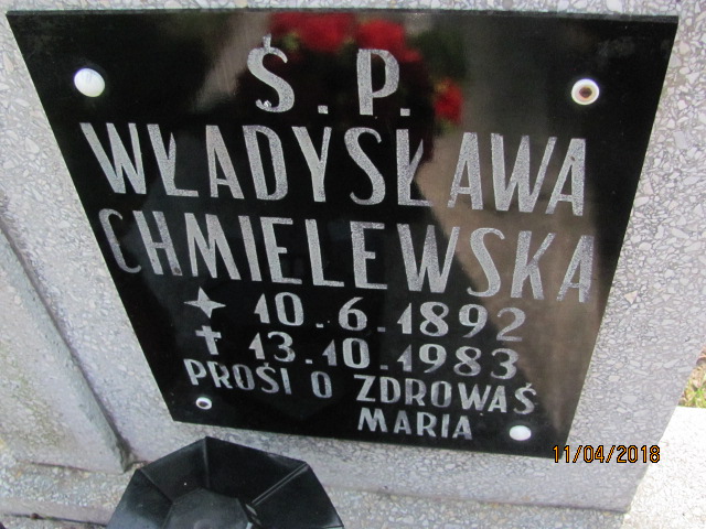 Władysława Chmielewska 1892 Ustka - Grobonet - Wyszukiwarka osób pochowanych