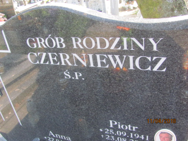 Piotr Czerniewicz 1906 Ustka - Grobonet - Wyszukiwarka osób pochowanych