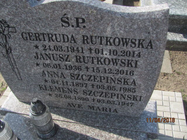 Anna Szczepińska 1897 Ustka - Grobonet - Wyszukiwarka osób pochowanych