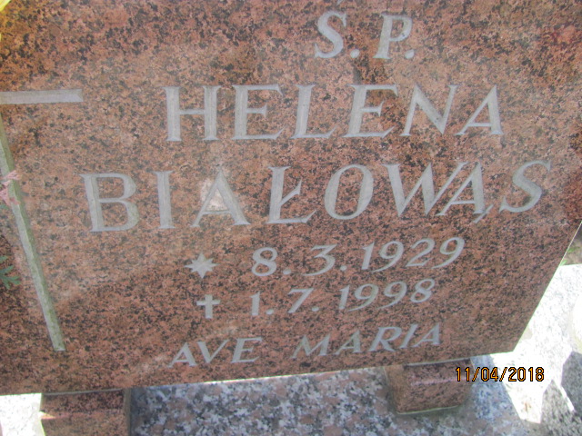 Grób Helena Białowąs