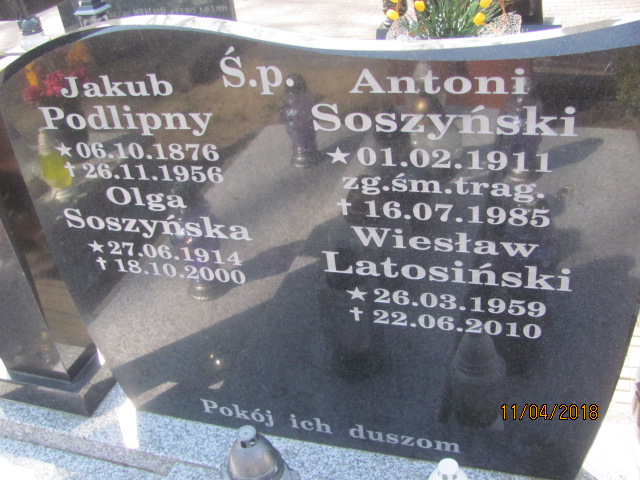 Olga Soszyńska 1914 Ustka - Grobonet - Wyszukiwarka osób pochowanych