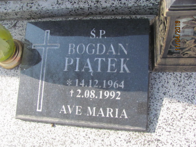 Bogdan Piątek 1964 Ustka - Grobonet - Wyszukiwarka osób pochowanych