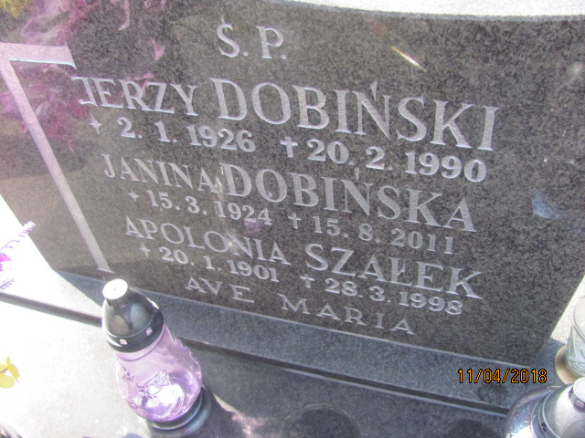 Janina Dobińska 1924 Ustka - Grobonet - Wyszukiwarka osób pochowanych