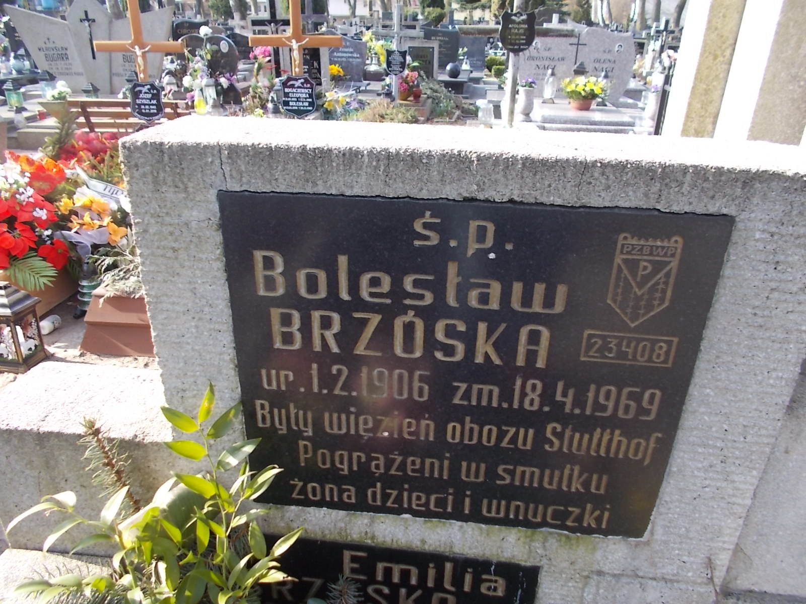 Emilia Brzóska 1910 Ustka - Grobonet - Wyszukiwarka osób pochowanych