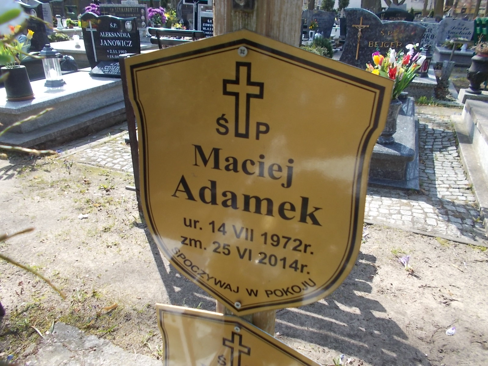 Maciej Adamek 1972 Ustka - Grobonet - Wyszukiwarka osób pochowanych