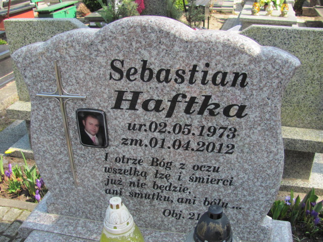 Sebastian Haftka 1973 Ustka - Grobonet - Wyszukiwarka osób pochowanych