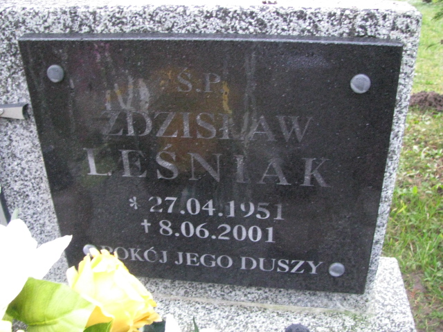 Zdzisław Leśniak 1951 Ustka - Grobonet - Wyszukiwarka osób pochowanych