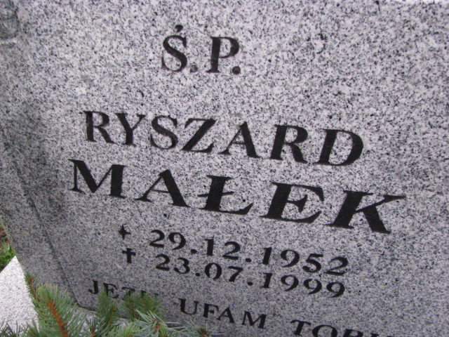 Ryszard Małek 1952 Ustka - Grobonet - Wyszukiwarka osób pochowanych