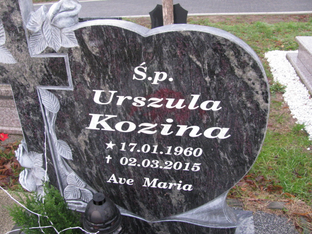 Urszula Kozina 1960 Ustka - Grobonet - Wyszukiwarka osób pochowanych