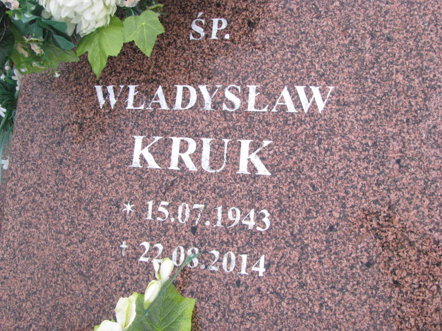 Władysław Kruk 1943 Ustka - Grobonet - Wyszukiwarka osób pochowanych